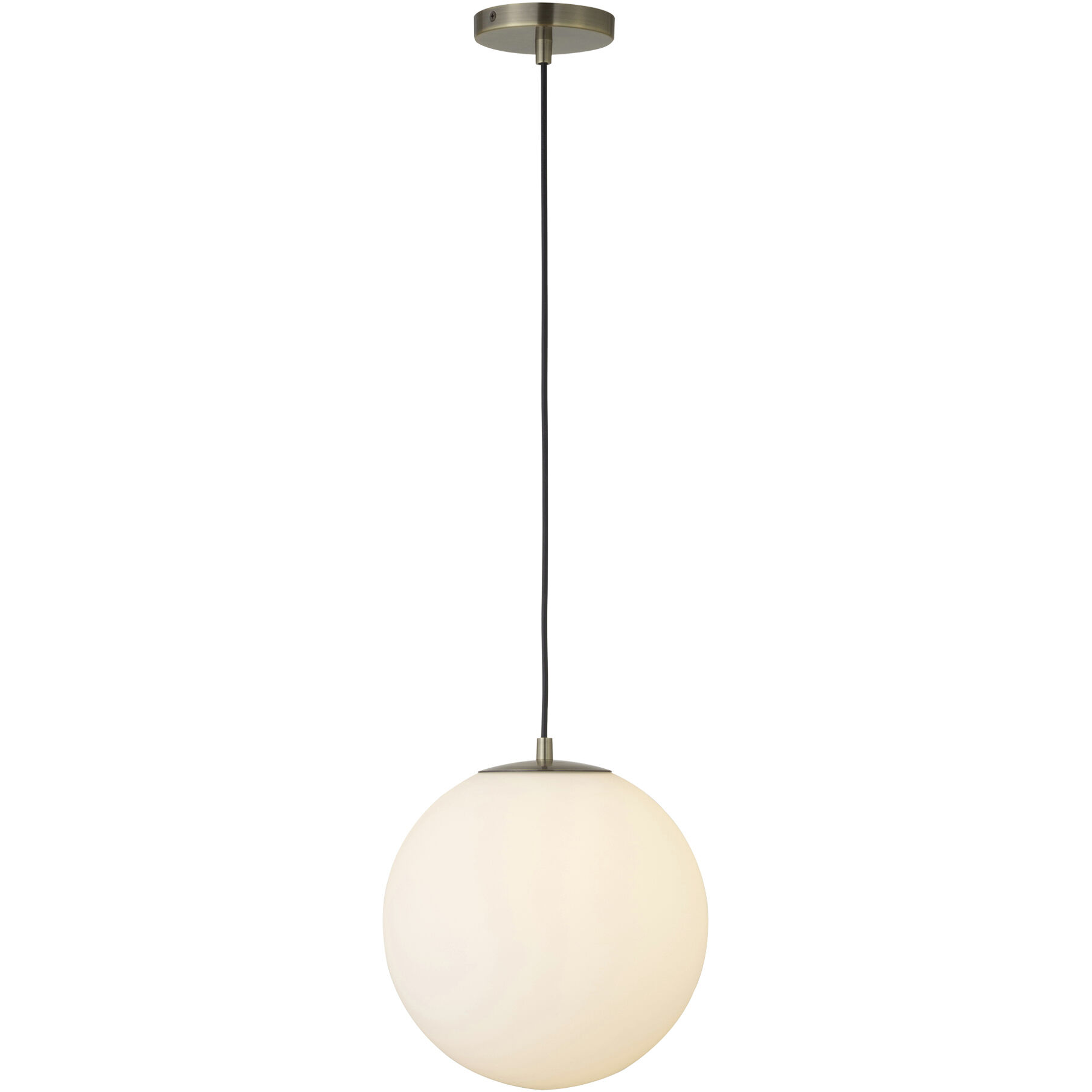 Sol 1 Light 12 inch White Pendant Light Ceiling Light, Globe